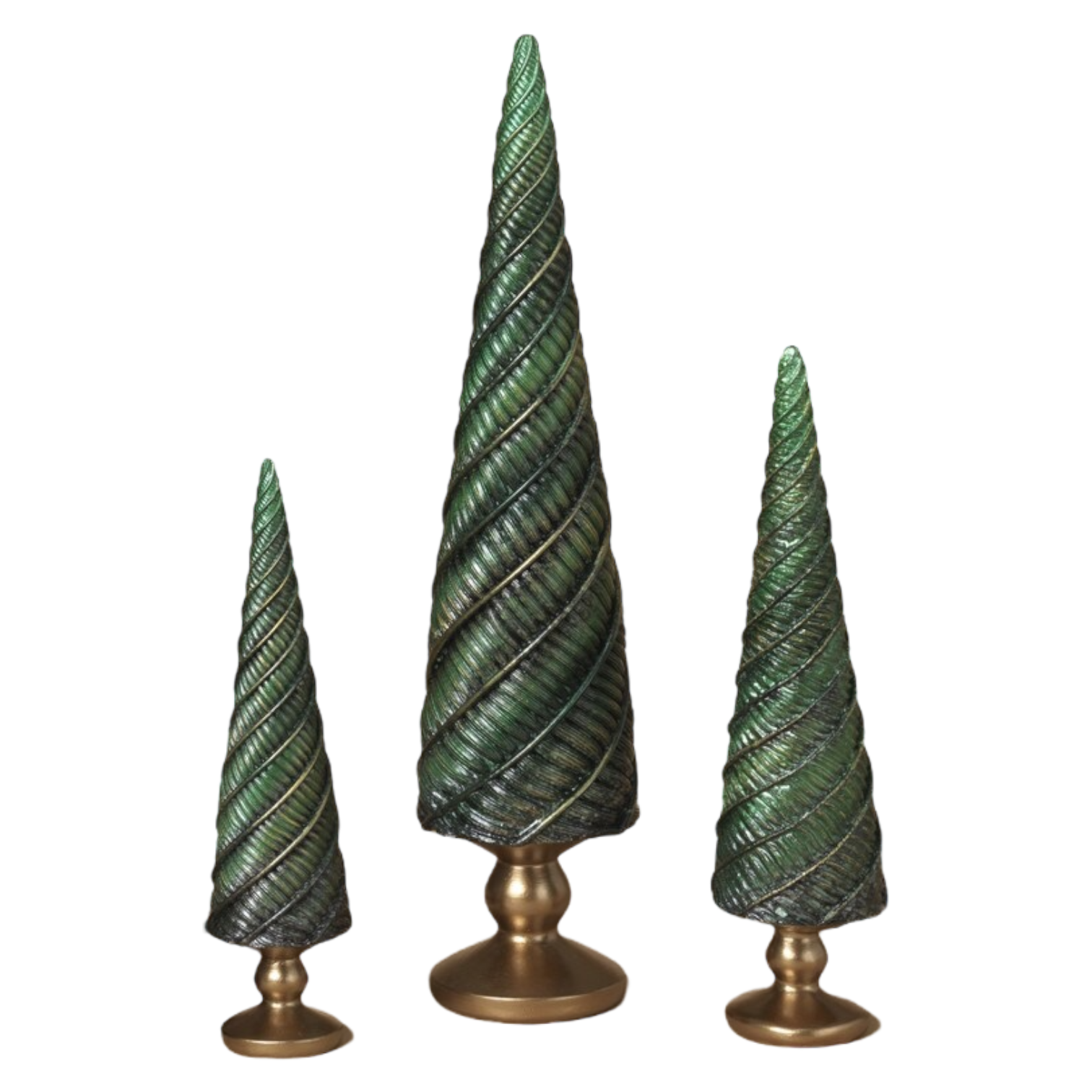 Elegant Resin Holiday Trees -