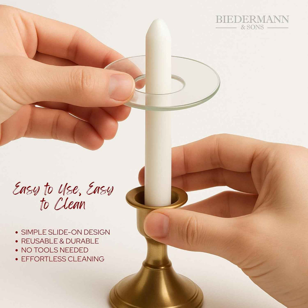 Single Glass Bobeche - Clear Plain