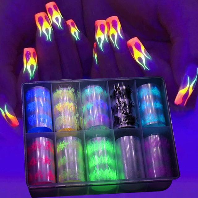 Nail Foils Marble Flower Series Iridescent Nail Art Transfer Sticker Paper Slider Nail Water Decal Design Manicures Decorations  Art Manicures Decoration New Gold Nail Transfer Foils for Nail Arts Nails Supply Holographic Effect Nail Art Foil Stickers Hol