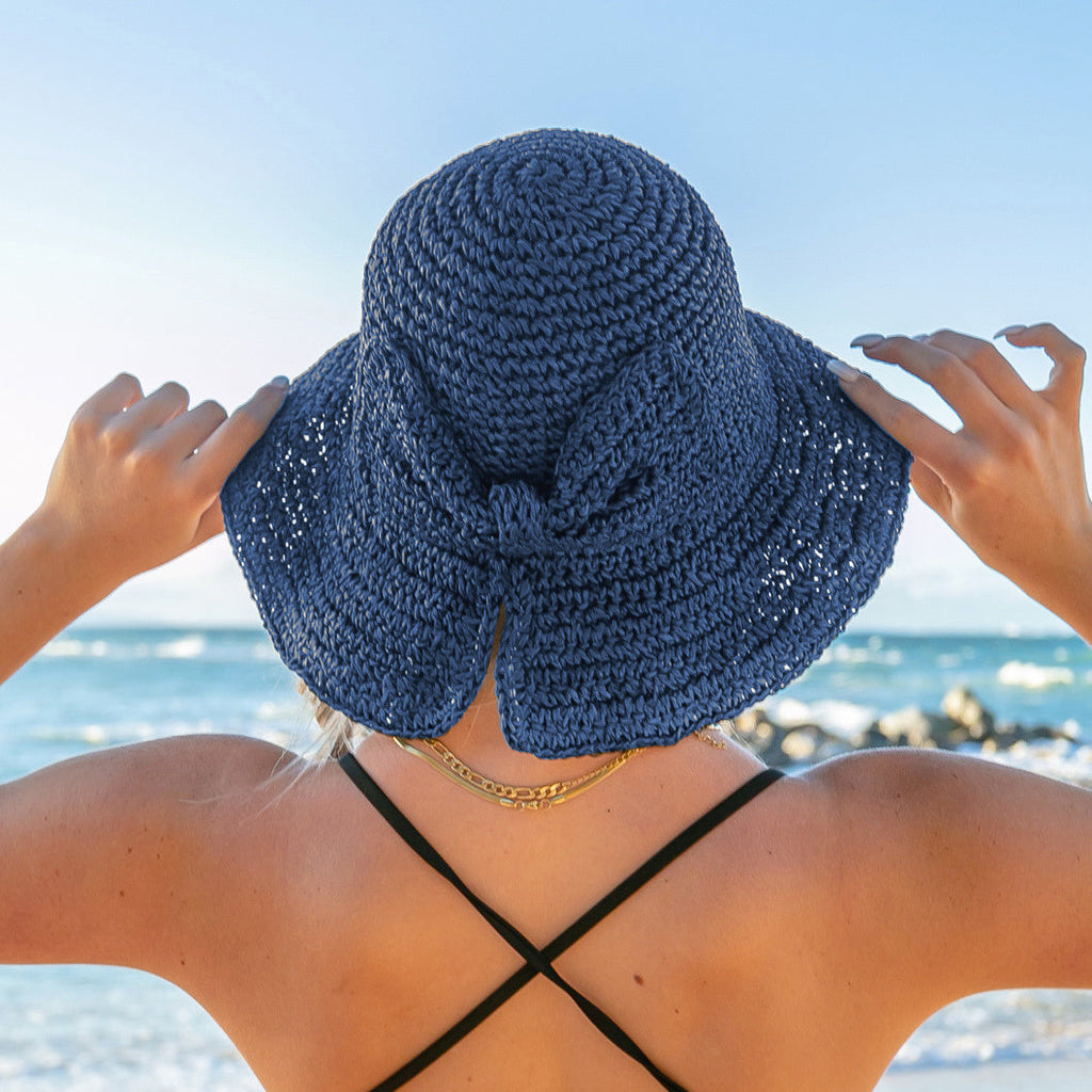 Bow Accent Straw Hat