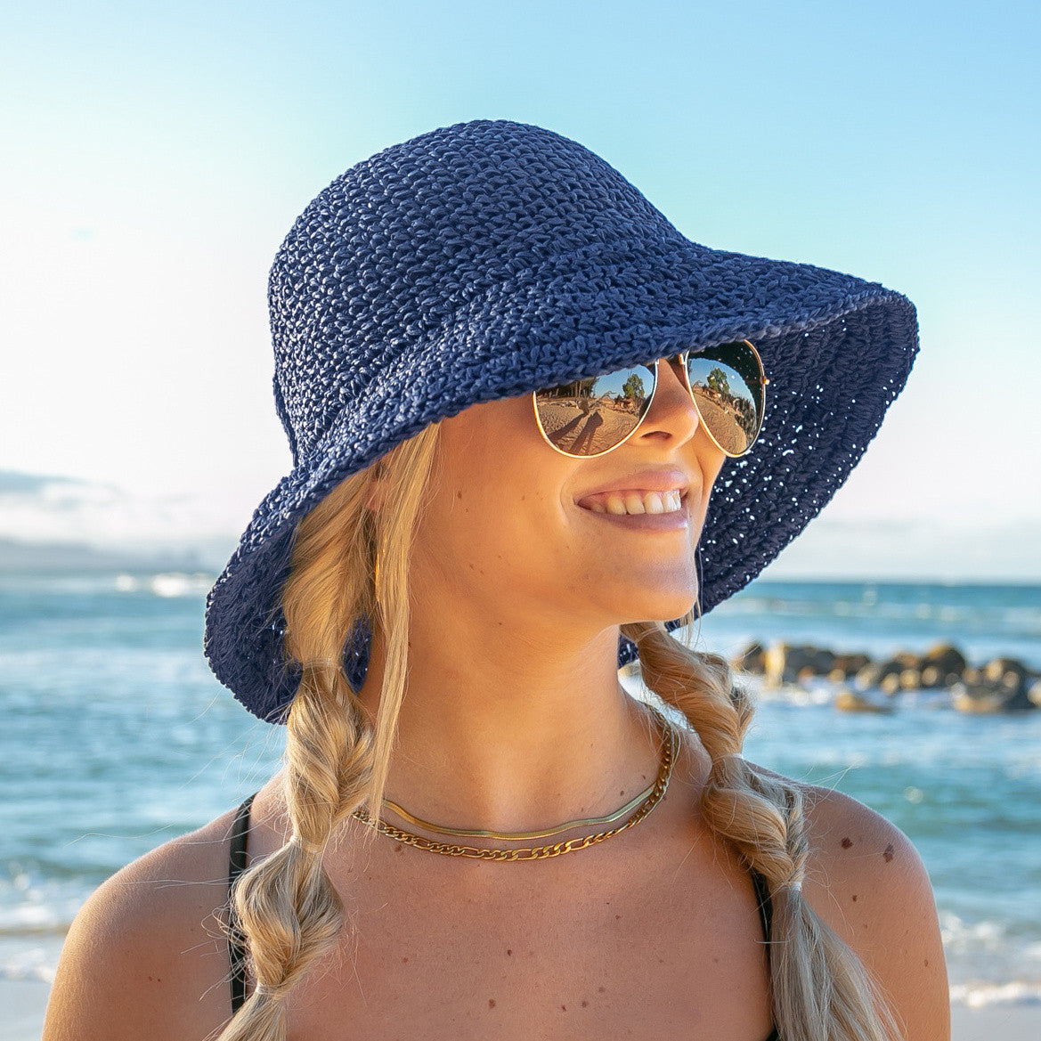 Bow Accent Straw Hat