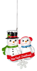 Snow Couple Ornament - Our First Christmas
