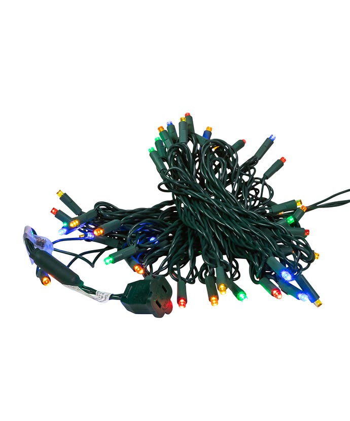 50-Light 5mm Multi-Color LED Green Wire Light Set