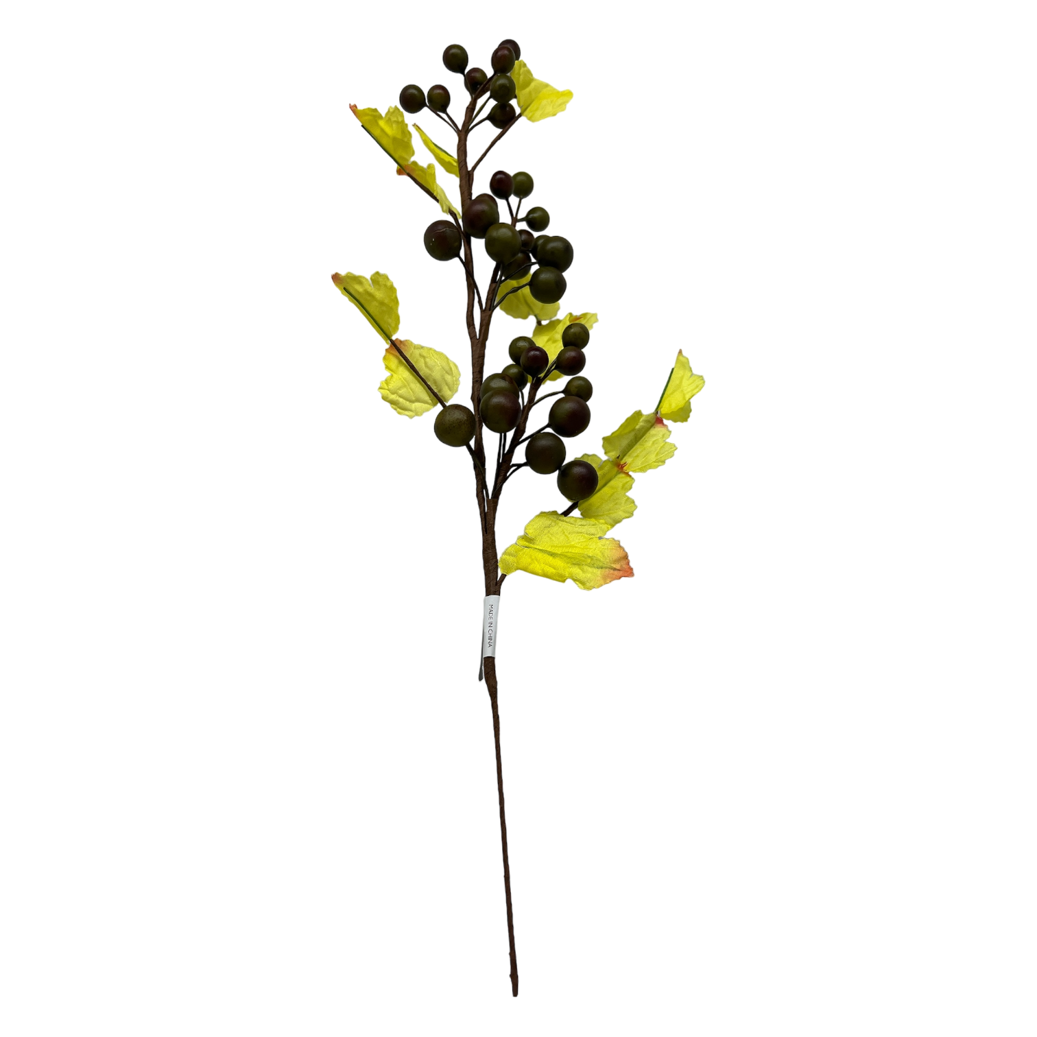 Green Grape Cluster Spray  With Autumn Leaves 15 1/2 Inch
