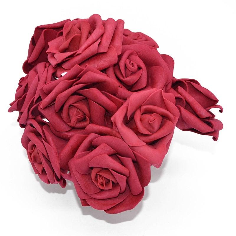 New Artificial 10/20/30 Heads 8cm PE Foam Rose Flowers Bride Bouquet Flower For Wedding Party Decorative Scrapbooking Flower Silk Roses for Wedding Centerpieces Bridal Show Bouquets Party Home Flowers Decoration