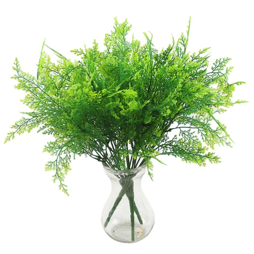 New Artificial Shrubs Boston Fern Grass Fake Green Bushes Indoor Outdoor UV Resistant Indoor Outside For Home Garden Porch Window Décor