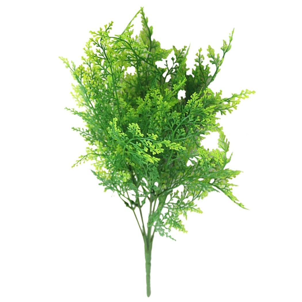 New Artificial Shrubs Boston Fern Grass Fake Green Bushes Indoor Outdoor UV Resistant Indoor Outside For Home Garden Porch Window Décor