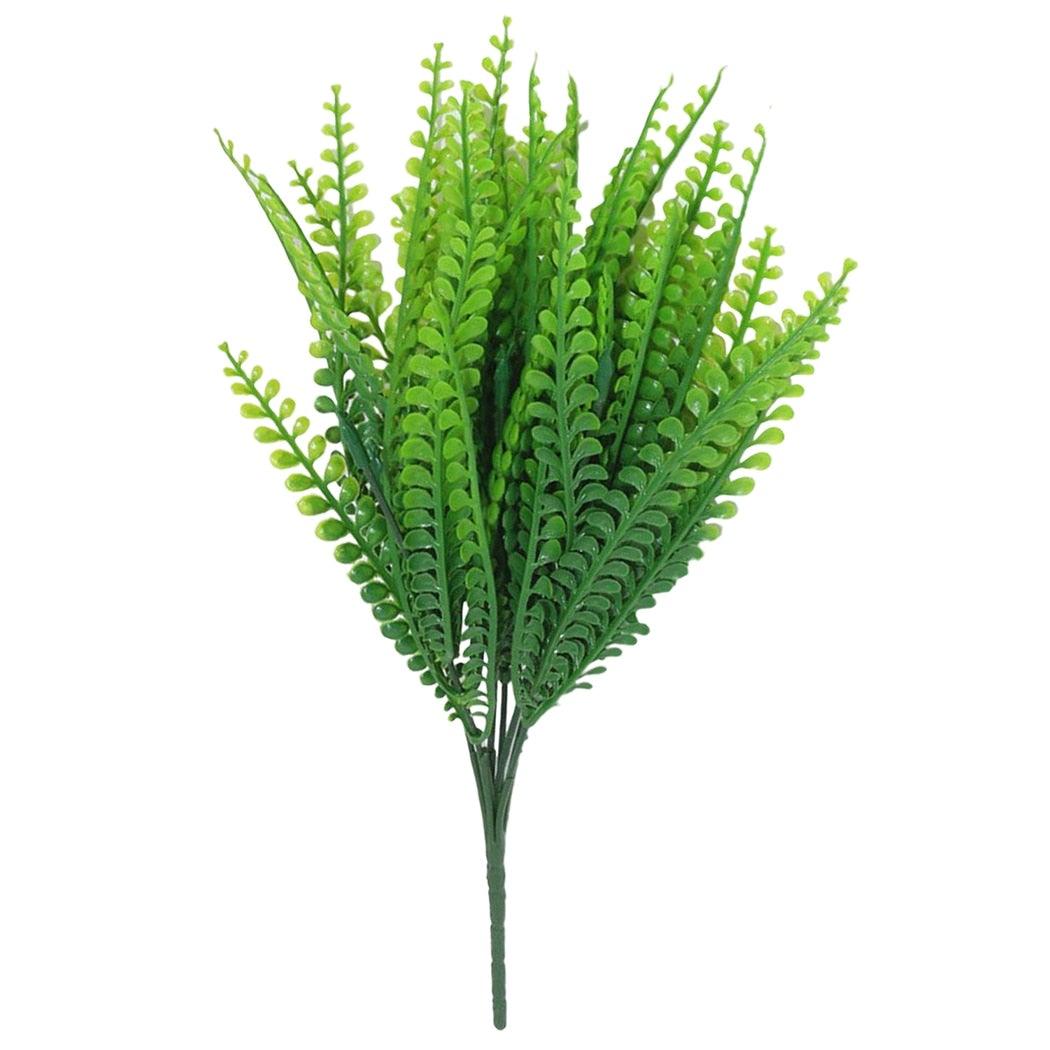 New Artificial Shrubs Boston Fern Grass Fake Green Bushes Indoor Outdoor UV Resistant Indoor Outside For Home Garden Porch Window Décor