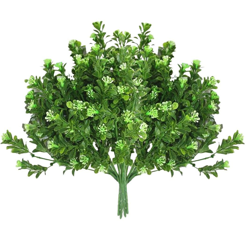 New Artificial Shrubs Boston Fern Grass Fake Green Bushes Indoor Outdoor UV Resistant Indoor Outside For Home Garden Porch Window Décor