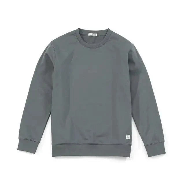 New Autumn  Winter Sweatshirt Men Casual Minimalist Sweatshirt O-Neck For Men Solid Color Ladies Long Sleeve Casual Pullover Clothes Sweatshirt