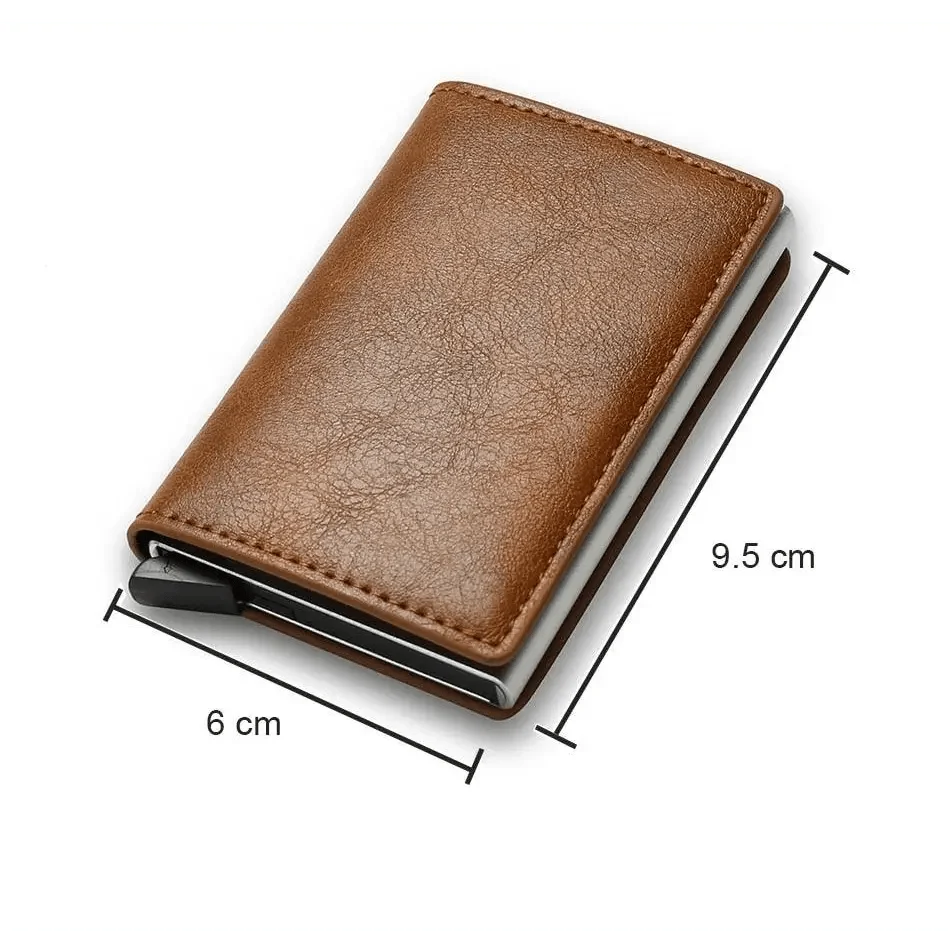 New Carbon Fiber Card Holder Wallets Luxury Men  Black Magic Leather Cool Slim Mini Wallet Small Money Bag Male Purses Magnet Closure Wallet