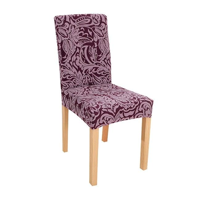 New Chair Covers Spandex Stretch Chair Covers Dining Slipcover Decorative Chair Cover floral For Kitchen Wedding Banquet Hotel Stretch Armless Chair Slipcover for Dining Room Seat Cushion, Spandex Kitchen Parson Chair Protector Cover, Removable & Washable