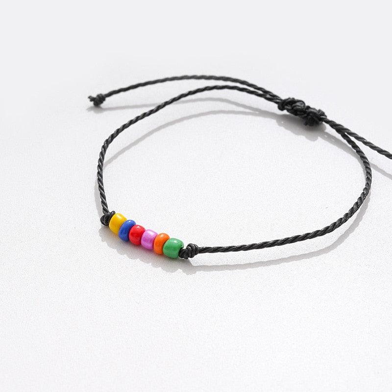 New Charm Bracelet For Friendship Couples 2pcs/set Volcanic Stone Bracelet Bead Bangles Natural Stone Bracelets Set Friendship Hand Woven Braided Stretch String Adjustable For Couples