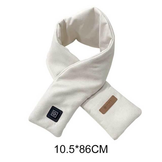 New Fashion Winter USB Heated Scarf Unisex Neck Warmer Neckerchief Winter Rechargeable Heating Elegant Scarf Neck Heating Pad Lightweight Shawl To Keep Your Neck Warm Shawl For Women