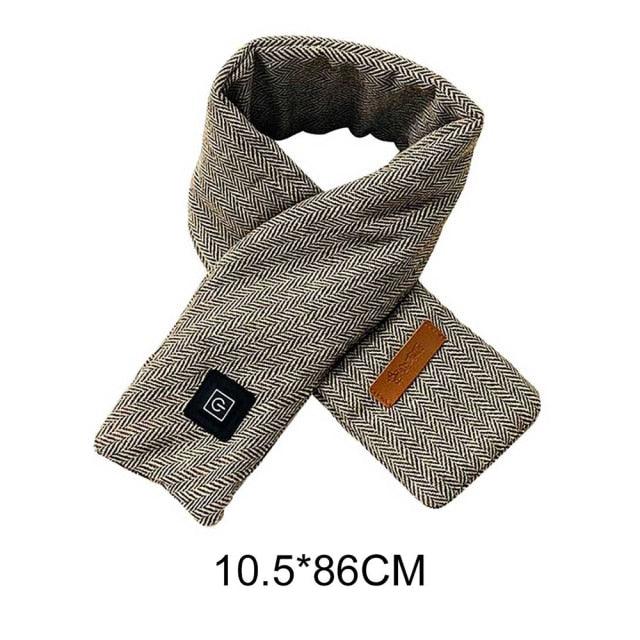 New Fashion Winter USB Heated Scarf Unisex Neck Warmer Neckerchief Winter Rechargeable Heating Elegant Scarf Neck Heating Pad Lightweight Shawl To Keep Your Neck Warm Shawl For Women