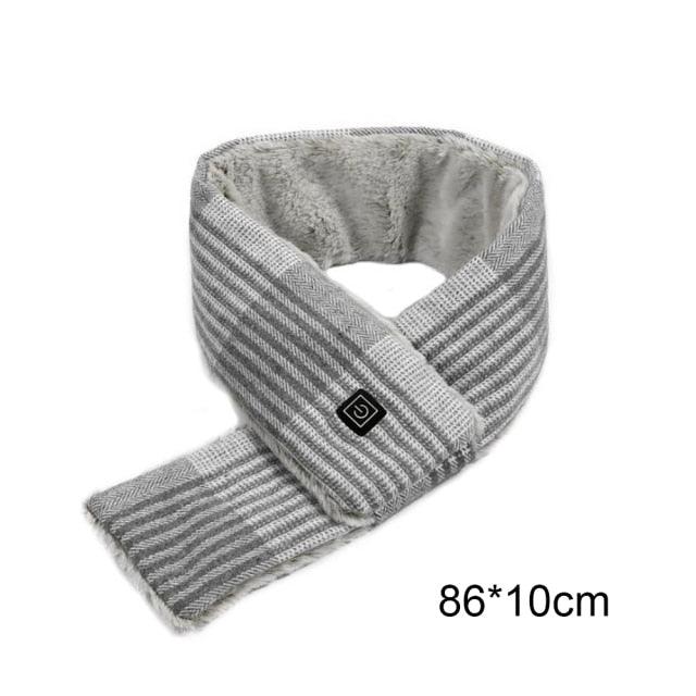 New Fashion Winter USB Heated Scarf Unisex Neck Warmer Neckerchief Winter Rechargeable Heating Elegant Scarf Neck Heating Pad Lightweight Shawl To Keep Your Neck Warm Shawl For Women