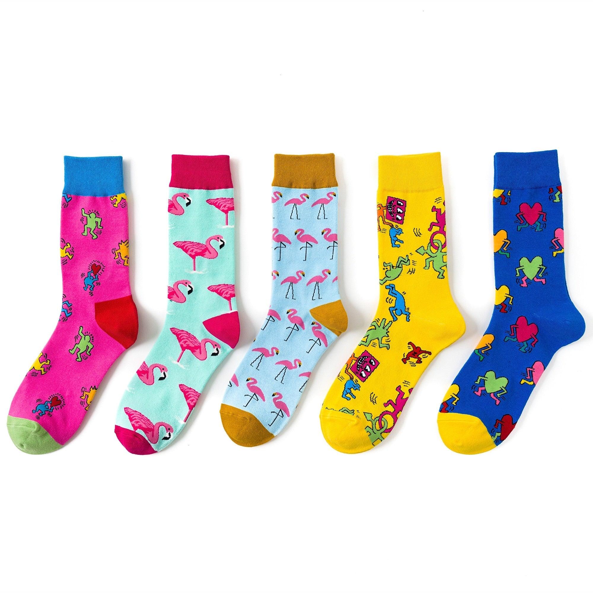 New Funny Women Fashion Harajuku Colorful Socks Cute Art Egg Series Personality Cotton Female socks Novelty Cotton Socks For Men And Women