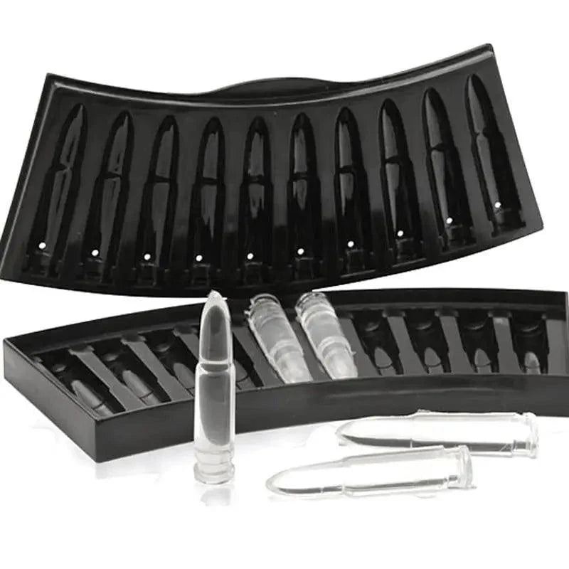 New Incredible Gun Bullet Skull Ice Cube Maker Bullet Ice Cube Tray Chocolate Mold Home Bar Accessories Whiskey Wine Ice Cream Tool