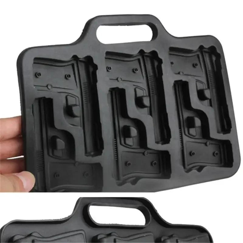 New Incredible Gun Bullet Skull Ice Cube Maker Bullet Ice Cube Tray Chocolate Mold Home Bar Accessories Whiskey Wine Ice Cream Tool