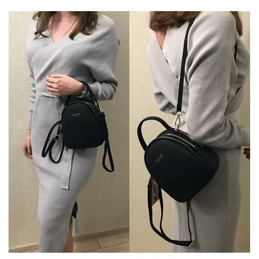 New Versatile Big Capacity 3 Layer Women Backpack Fashionable Small Backpack For Ladies Soft Leather Shoulder Crossbody bag for Female