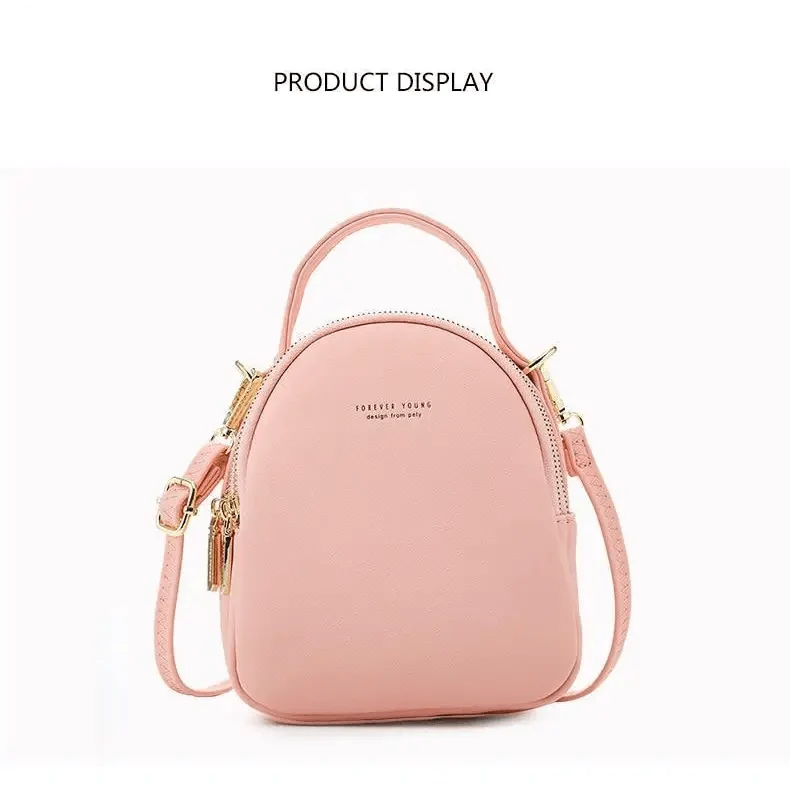 New Versatile Big Capacity 3 Layer Women Backpack Fashionable Small Backpack For Ladies Soft Leather Shoulder Crossbody bag for Female