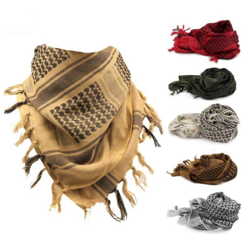 New Winter Women Men Windproof Warmer Military Scarf Muslim Hijab Unisex Scarves Tassel Desert Arab Keffiyeh Shawl  Scarf Military Shemagh Tactical Desert Keffiyeh Head Neck Scarf Arab Wrap with Tassel