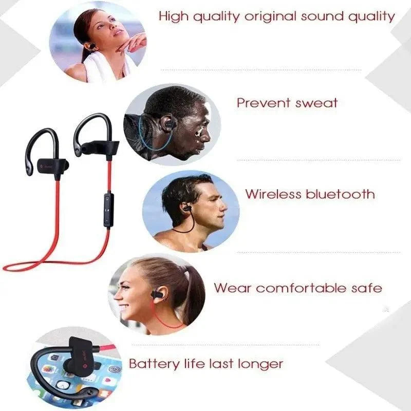 New Wireless Bluetooth Earphones Training Headphones Music Sport Headset Gaming Handsfree For All Smart Phones Bluetooth Earphone Wireless Headphones for Mobile Phone Sports Stereo Bluetooth