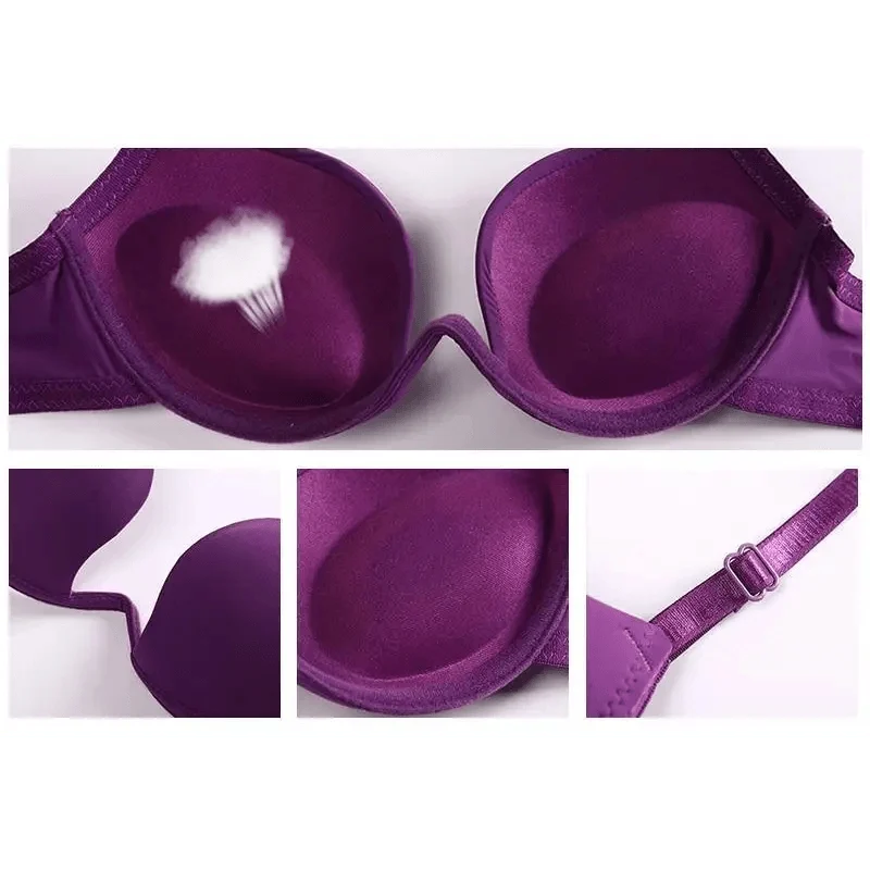 New Women Lingerie U Backless Bras Underwear Deep U Low Cut Push Up Bra Female Breathable Bra