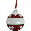 Festive Snowflake Christmas Ball Ornament