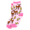 Duck and Moose Pink Kids Socks - Large (2-5)