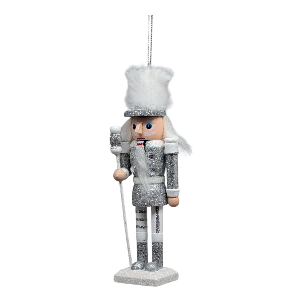 Hollywood 6 inch Wooden Nutcracker - Silver