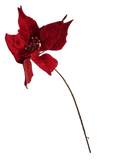 Red Poinsettia Pick - 9 inch Bloom - 20 Inch Stem