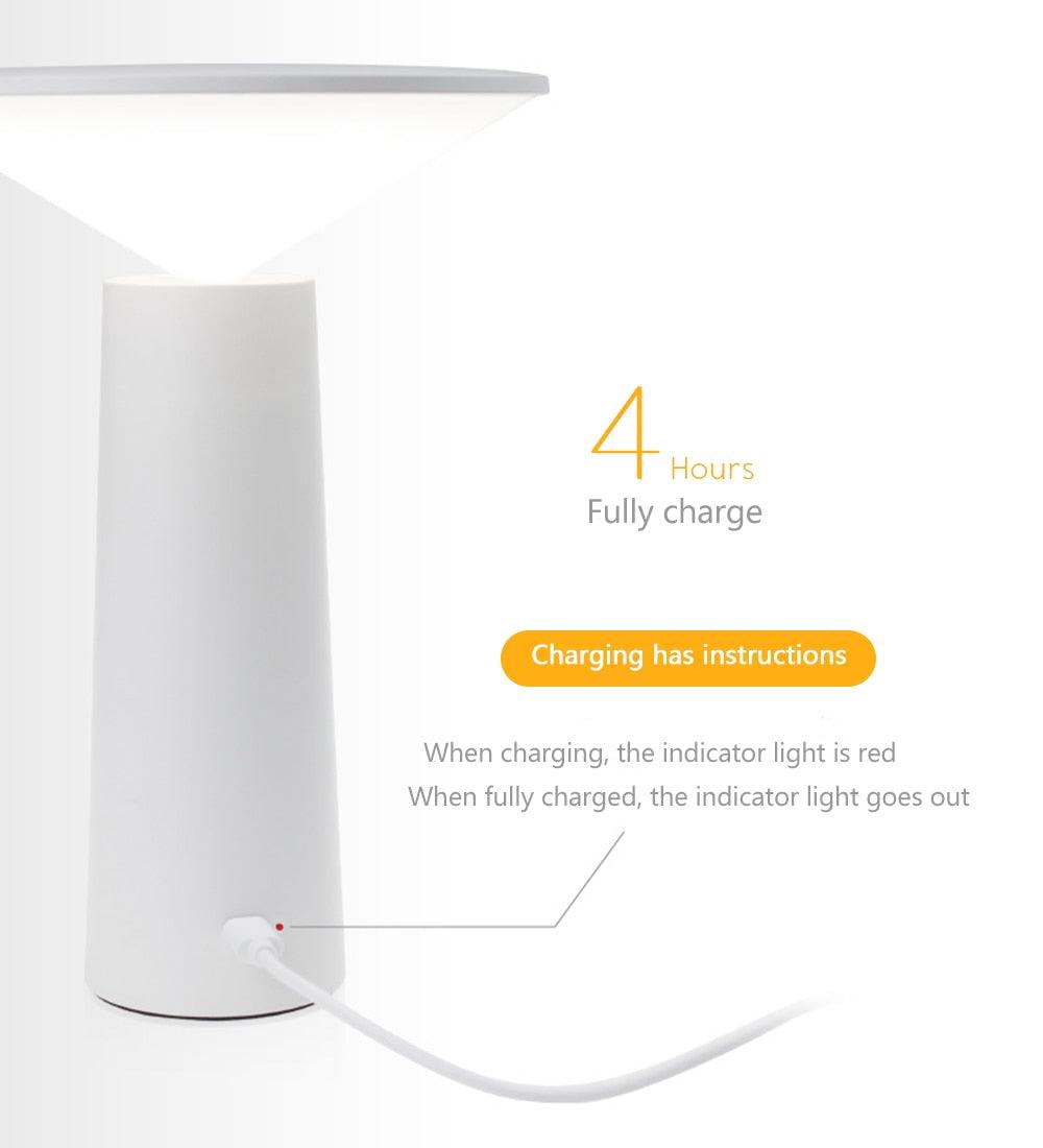 Novelty Bedroom Reading Book Light Modern Desk Lamp USB LED Table Lamp Touch Sensor Control for Home Office Decoration Decorative Table Lamp Cute Study Lamps for Bedroom Décor