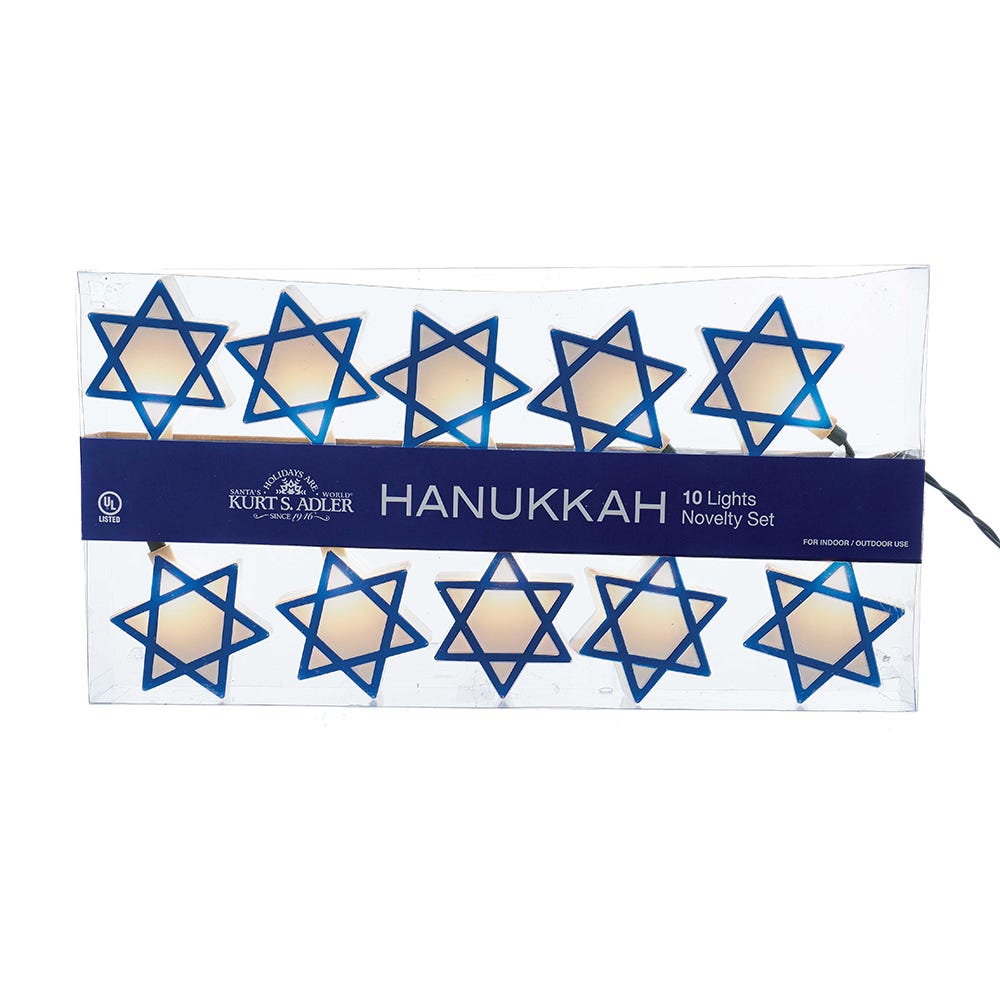 UL 10-Light Hanukkah Star Of David Light Set