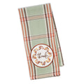 Thanks Autumn Wreath Embellished Dishtowel