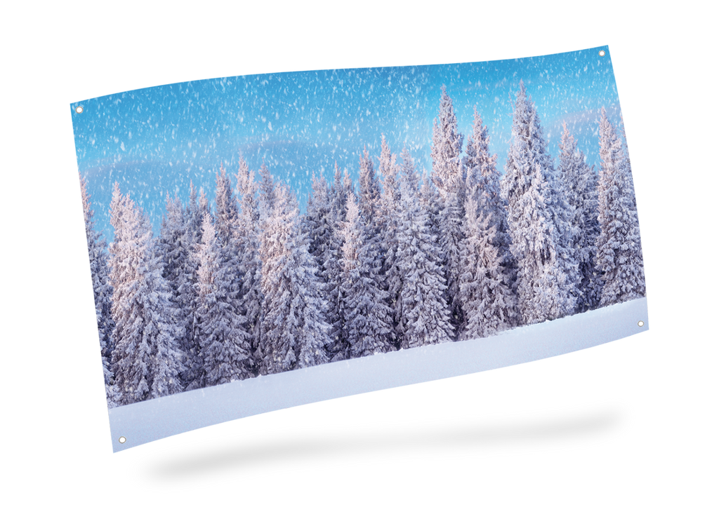 My Village Background Cloth - Snow Forest -  59x30 inch