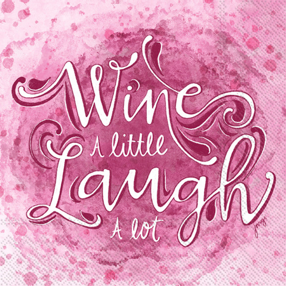 Wine And  Laugh - Cocktail Napkin