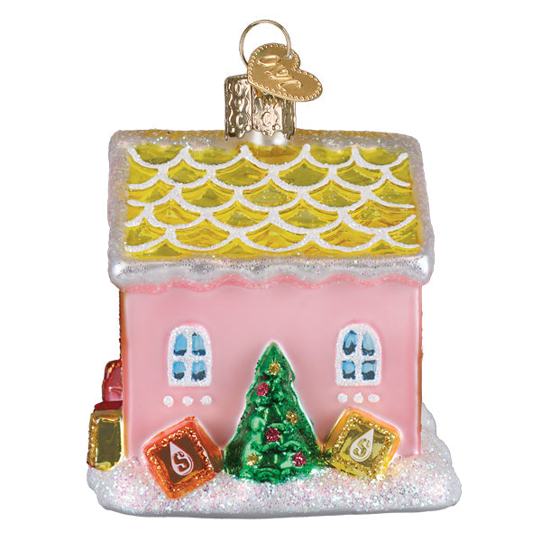 Starburst Cottage Glass Ornament
