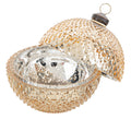 Faceted Glass Ornament Trinket Box with Place Card Holder - Gold