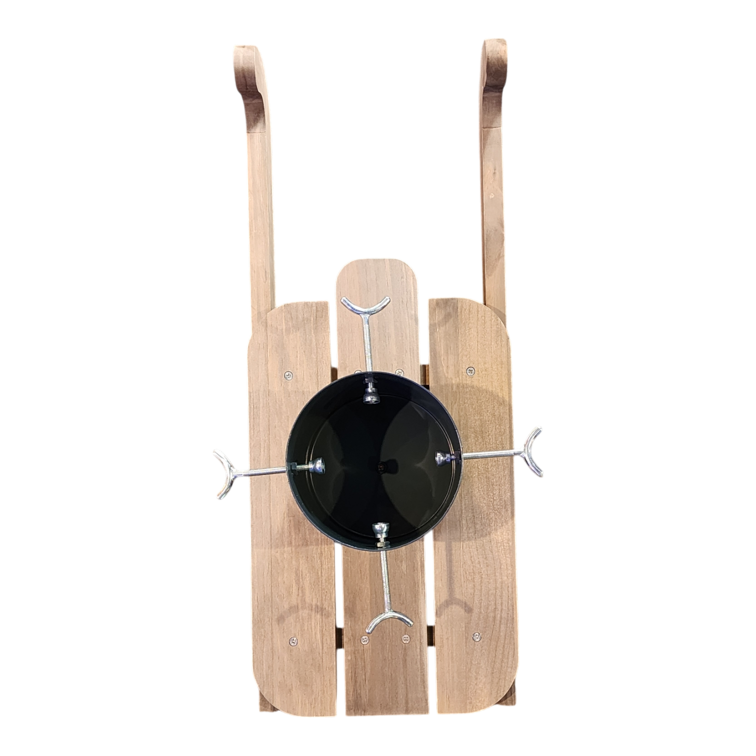Wooden Runner Sled Tree Stand - Natural