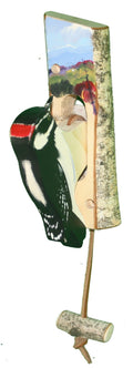 Wooden Bird Door Knockers - Downy Woodpecker