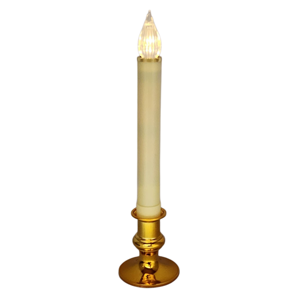 Newport LED Window Candle - Dixie - Brass with Sensor