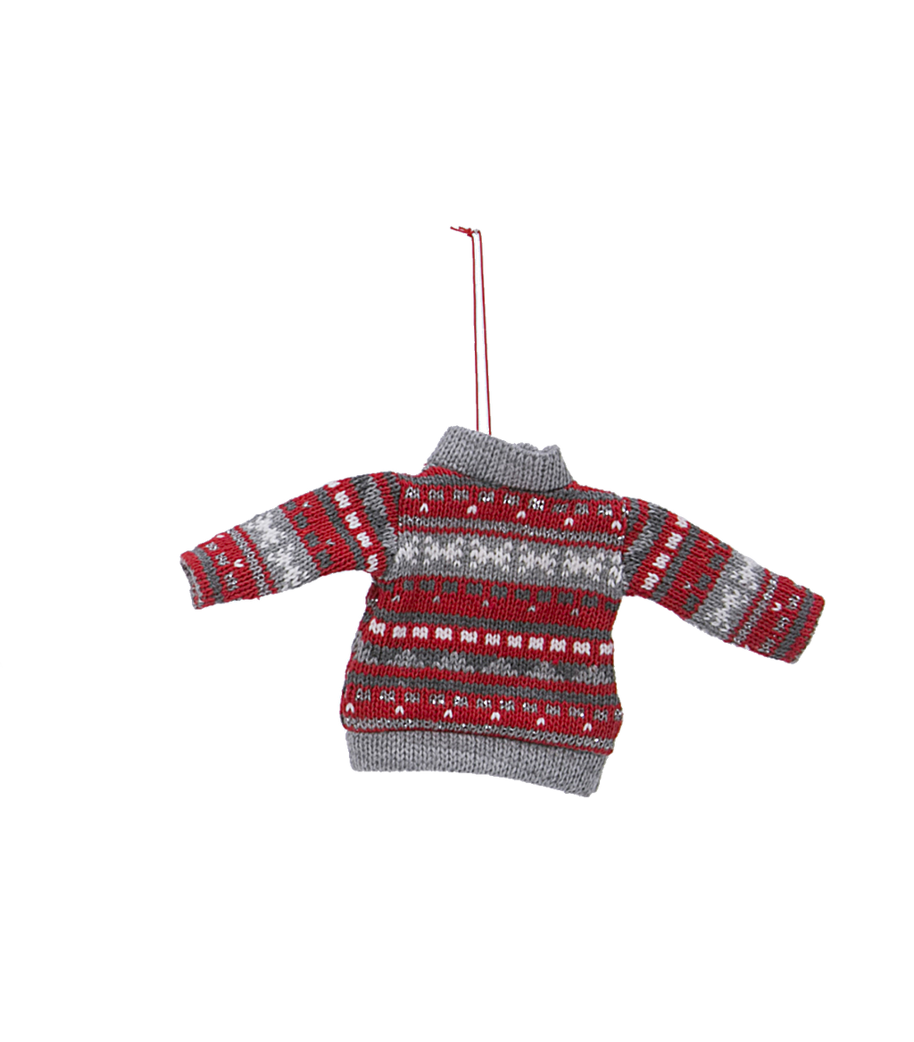 Fabric Cozy Knit Sweater Ornament -