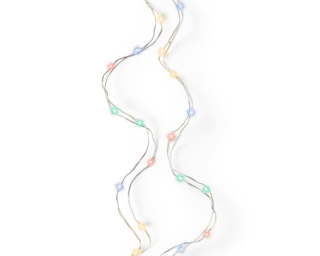 Micro 40-LED Stringlights - Steady - Multicolor - Silver Wire
