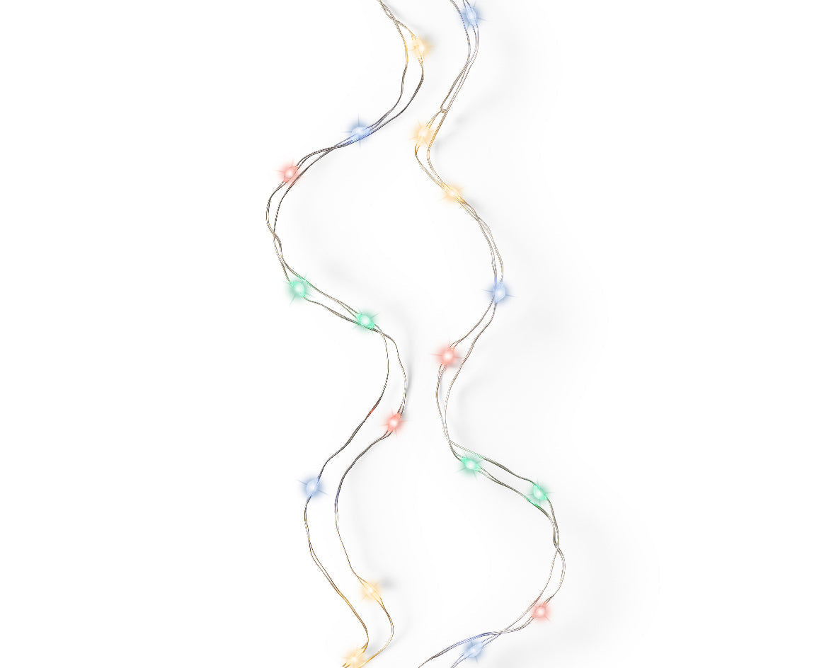 Micro 40-LED Stringlights - Steady - Multicolor - Silver Wire