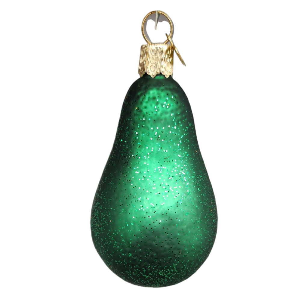 Avocado  Glass Ornament