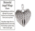 In Memorial Angel Wings Charm