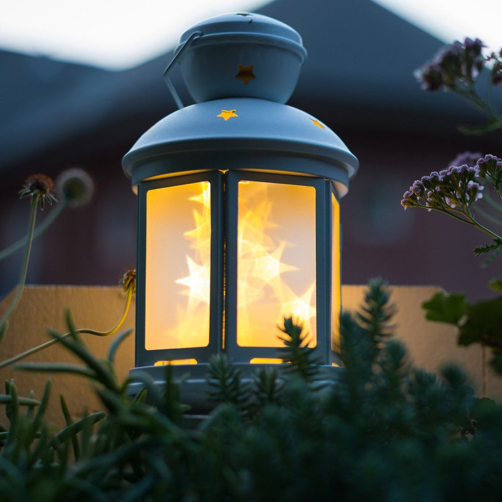 B/O Led Hologram Lantern - White