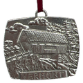 Covered Bridge Metal Ornament