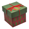 Gift Box Cube for Gift Cards - 3" x 3" -  Trees